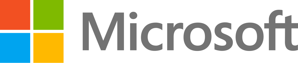  logo with four colored squares and  text